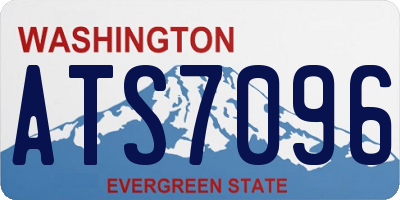WA license plate ATS7096
