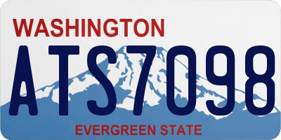 WA license plate ATS7098