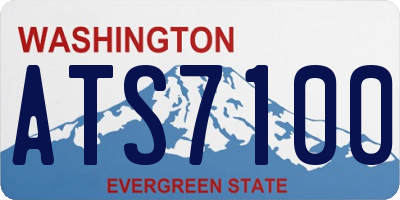 WA license plate ATS7100