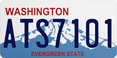 WA license plate ATS7101
