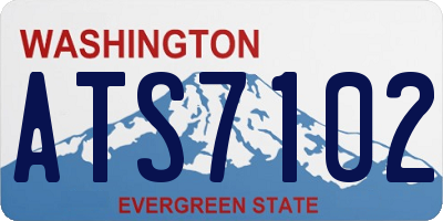 WA license plate ATS7102