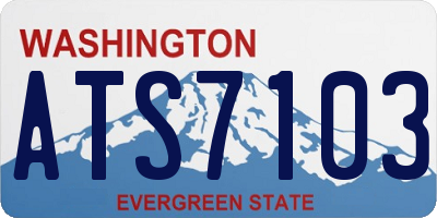 WA license plate ATS7103