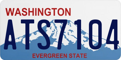 WA license plate ATS7104