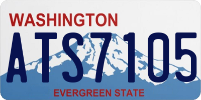 WA license plate ATS7105