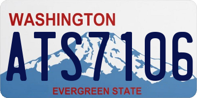 WA license plate ATS7106