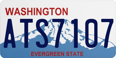 WA license plate ATS7107