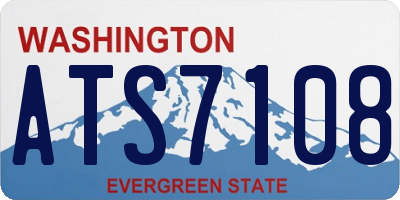 WA license plate ATS7108