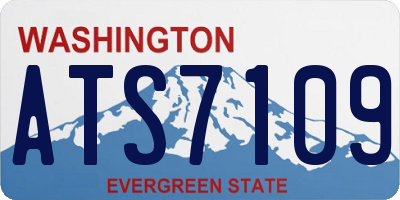 WA license plate ATS7109