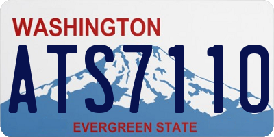 WA license plate ATS7110