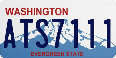 WA license plate ATS7111