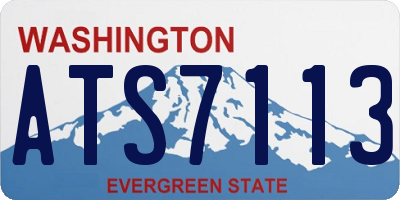 WA license plate ATS7113