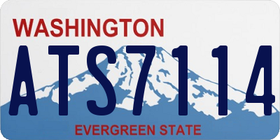 WA license plate ATS7114