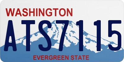 WA license plate ATS7115
