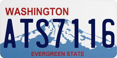 WA license plate ATS7116
