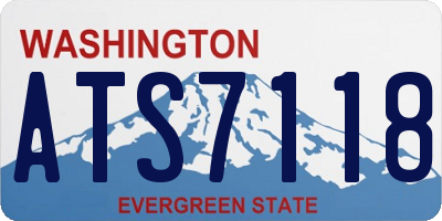 WA license plate ATS7118