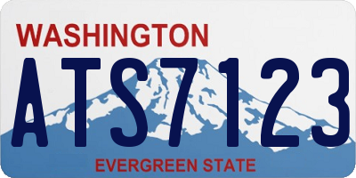 WA license plate ATS7123