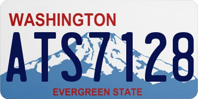 WA license plate ATS7128