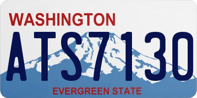 WA license plate ATS7130