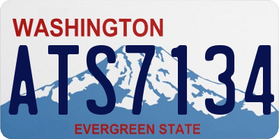 WA license plate ATS7134