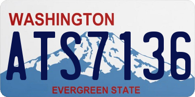 WA license plate ATS7136