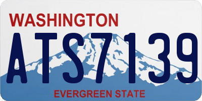 WA license plate ATS7139