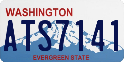 WA license plate ATS7141