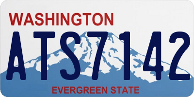 WA license plate ATS7142