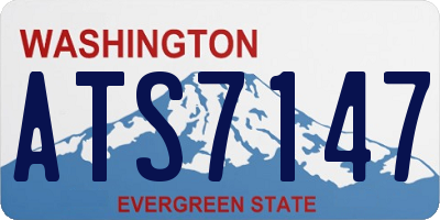 WA license plate ATS7147