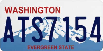 WA license plate ATS7154