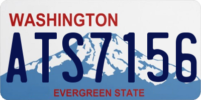WA license plate ATS7156