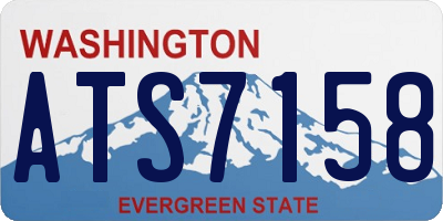 WA license plate ATS7158
