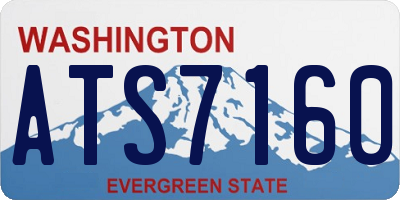 WA license plate ATS7160