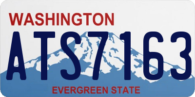 WA license plate ATS7163