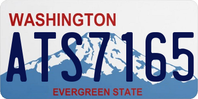 WA license plate ATS7165