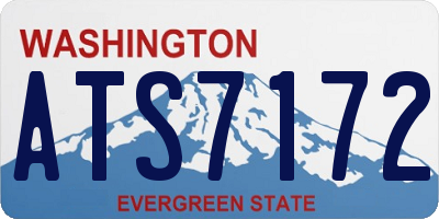 WA license plate ATS7172