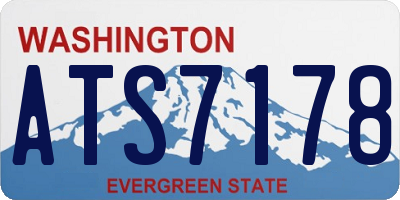 WA license plate ATS7178