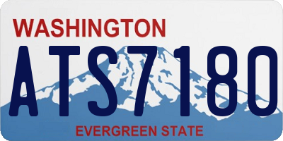 WA license plate ATS7180