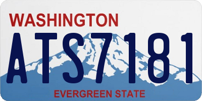 WA license plate ATS7181