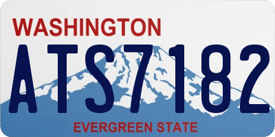 WA license plate ATS7182