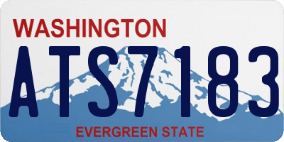 WA license plate ATS7183