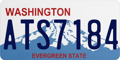 WA license plate ATS7184