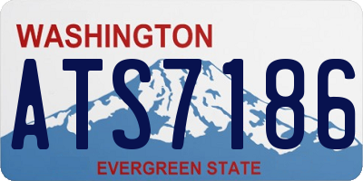 WA license plate ATS7186