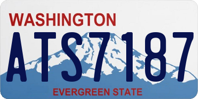 WA license plate ATS7187