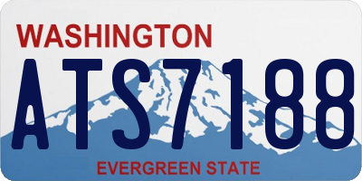 WA license plate ATS7188