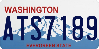 WA license plate ATS7189