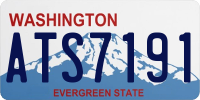 WA license plate ATS7191