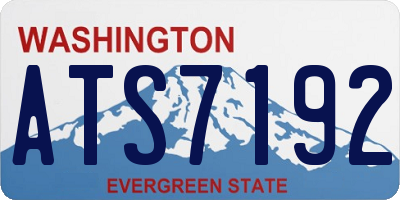 WA license plate ATS7192