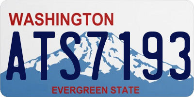 WA license plate ATS7193