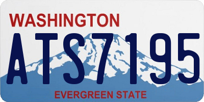 WA license plate ATS7195
