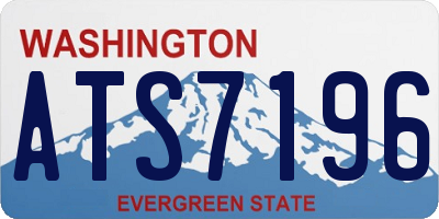 WA license plate ATS7196